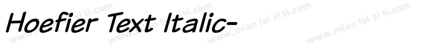 Hoefier Text Italic字体转换